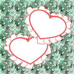 Image showing two heart background design