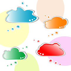 Image showing Speech bubbles abstract background