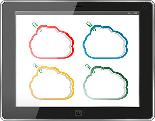 Image showing Cloud-computing connection on the digital tablet pc