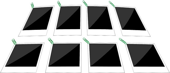 Image showing retro paper photo frames templates set