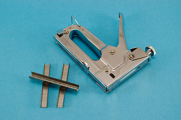 Image showing stapler pin clip tool  part fasten material 