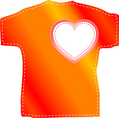 Image showing T-shirt templates with love valentine heart