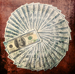 Image showing Background of money for business, Finance background with dollars. Finance concept.