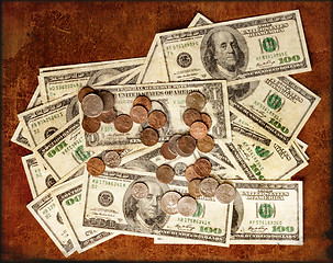 Image showing Background of money for business, Finance background with dollars. Finance concept.