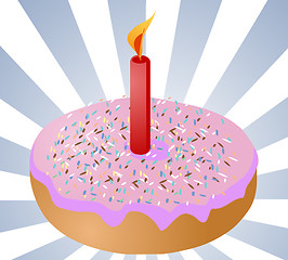 Image showing Birthday donut