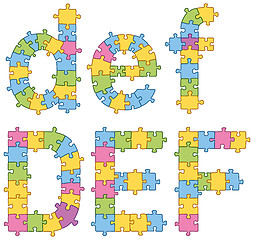 Image showing Puzzle Jigsaw Alphabet Letters