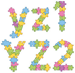 Image showing Puzzle Jigsaw Alphabet Letters