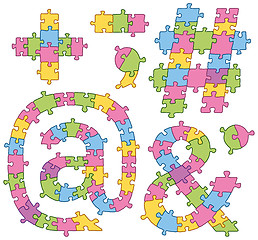 Image showing Puzzle Jigsaw Alphabet Letters