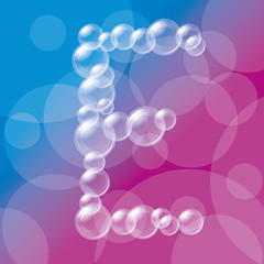 Image showing Transparent Bubbles Alphabet