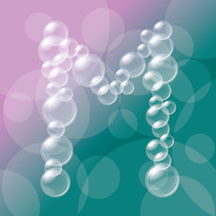 Image showing Transparent Bubbles Alphabet