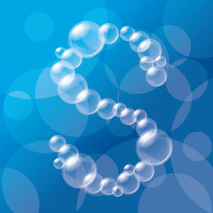 Image showing Transparent Bubbles Alphabet