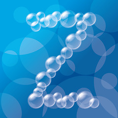 Image showing Transparent Bubbles Alphabet