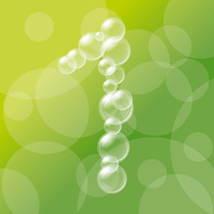 Image showing Transparent Bubbles Alphabet 27