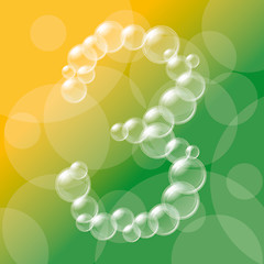 Image showing Transparent Bubbles Alphabet 29