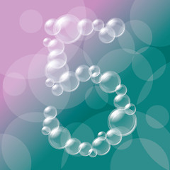 Image showing Transparent Bubbles Alphabet 31