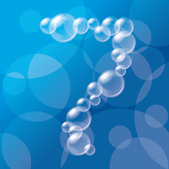 Image showing Transparent Bubbles Alphabet 33