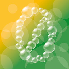 Image showing Transparent Bubbles Alphabet 36