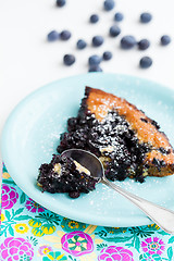 Image showing Blueberry pie slice