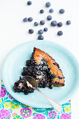 Image showing Blueberry pie slice