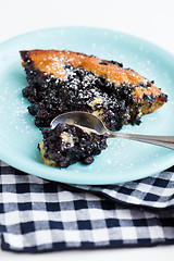 Image showing Blueberry pie slice