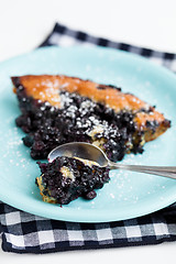 Image showing Blueberry pie slice