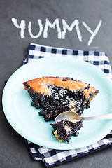 Image showing Blueberry pie slice