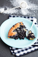 Image showing Blueberry pie slice