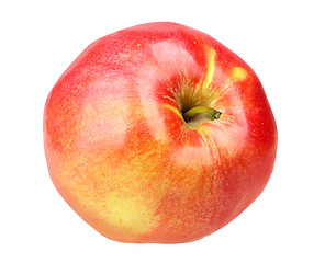 Image showing Single a fresh red-yellow apple