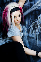 Image showing Punk Gothic Fashion Model