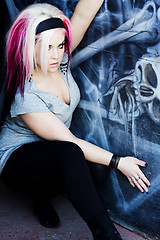 Image showing Punk Gothic Fashion Model