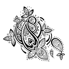 Image showing Hand Drawn Paisley ornament.