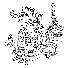 Image showing Hand Drawn Paisley ornament.