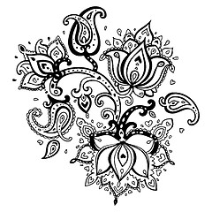 Image showing Hand Drawn Paisley ornament.