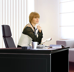 Image showing businesswoman in her office