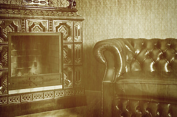 Image showing Chair And Fireplace