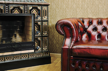 Image showing Chair And Fireplace