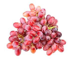 Image showing Branch of fresh red grape