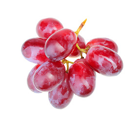 Image showing Small branch of fresh red grape