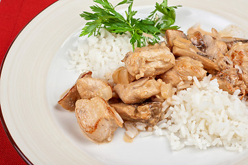 Image showing rice with meat