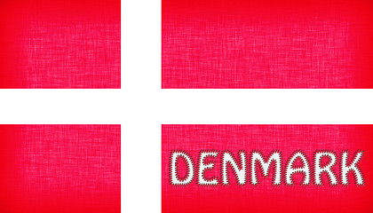 Image showing Flag of Denmark stitched with letters