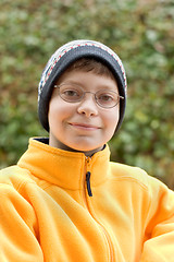 Image showing Boy in Ski Hat and Fleece Pullover