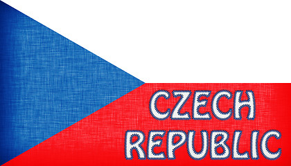 Image showing Flag of the Czech Republic stitched with letters