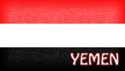 Image showing Flag of Yemen stitched with letters