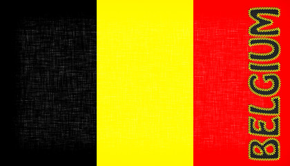 Image showing Flag of Belgium with letters