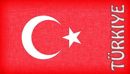 Image showing Flag of Turkey with letters 