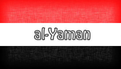 Image showing Flag of Yemen stitched with letters