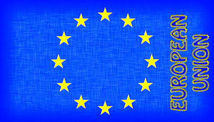 Image showing Flag of the EU with letters