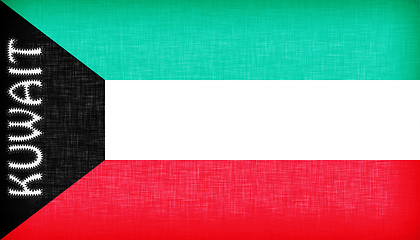 Image showing Flag of Kuwait stitched with letters