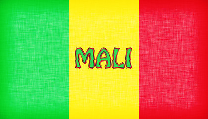 Image showing Flag of Mali stitched with letters