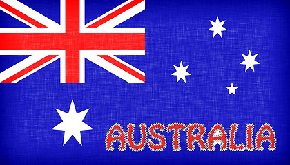 Image showing Flag of Australia with letters
